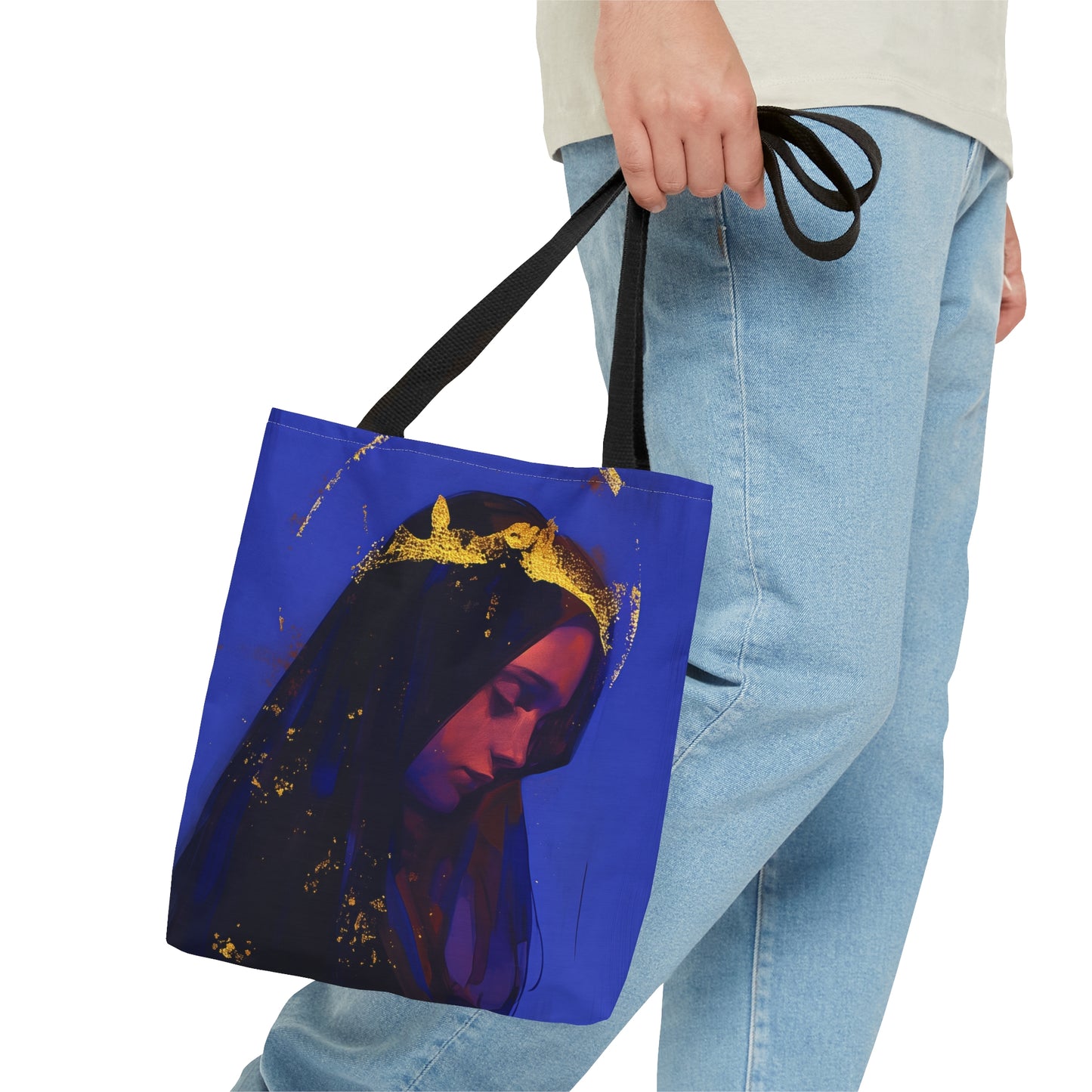 Mary, Mother of God - Queen of Heaven and Earth Tote Bag - Large Medium Small Faith Art Bag - Catholic Faith Purse - Religious Carry All