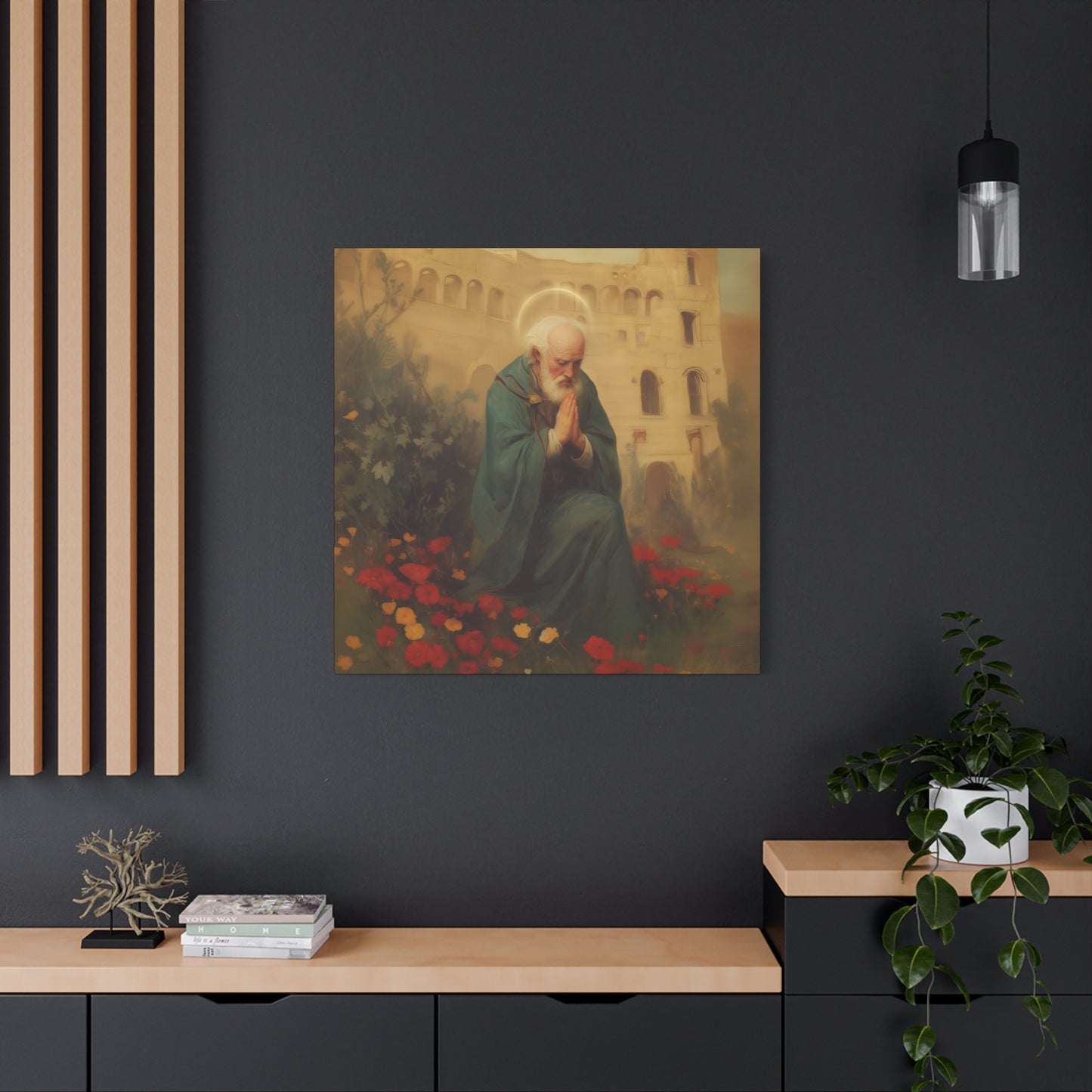 Saint Cyprian - Multiple Sizes - Catholic Home art - Museum Wrapped Canvas - Sanctified Souls Print - Catholic Martyr Art