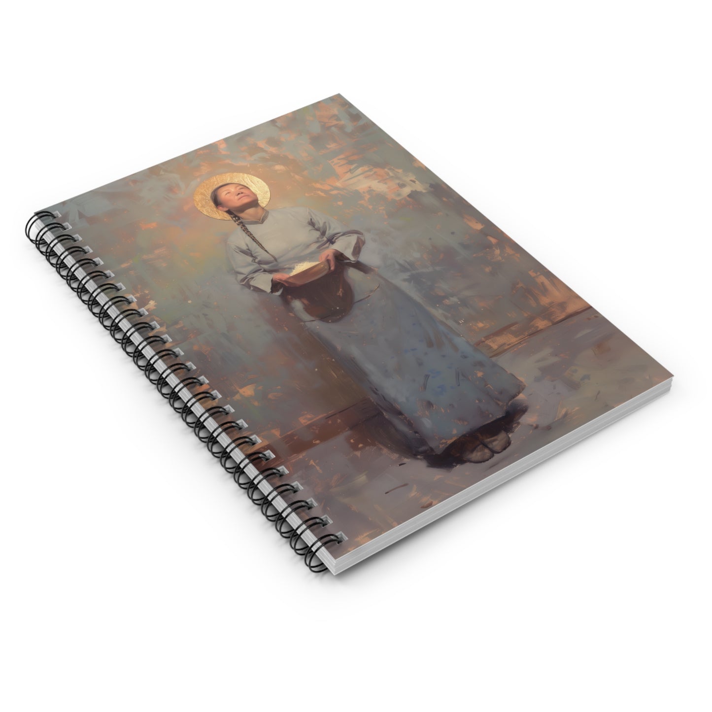 Saint Martha Wang - Chinese Martyr Saint - Sanctified Souls Art - Religious Based Notebook - Spiral Notebook