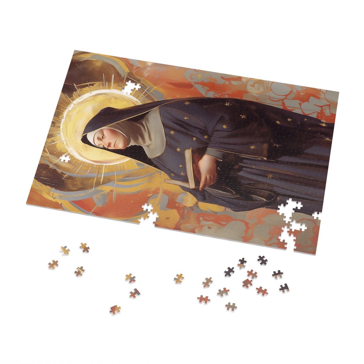 Saint Monica of Hippo - Puzzle and Keepsake Tin - Religious (30, 110, 252, 500,1000) - Religious Puzzle - Gifts for Catholic Families