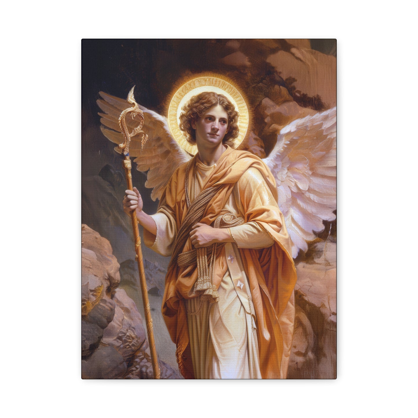 Saint Raphael the Archangel - Gallery Wrapped Canvas - Print - Religious Art for your Home - Catholic