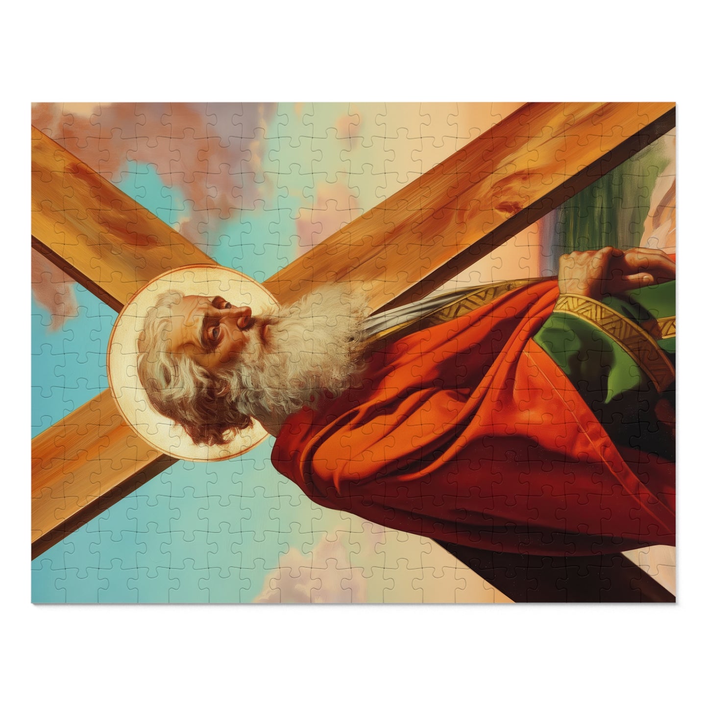 Saint Andrew the Apostle - Puzzle and Keepsake Tin - Religious (30, 110, 252, 500,1000) - Religious Puzzle - Gifts for Catholics