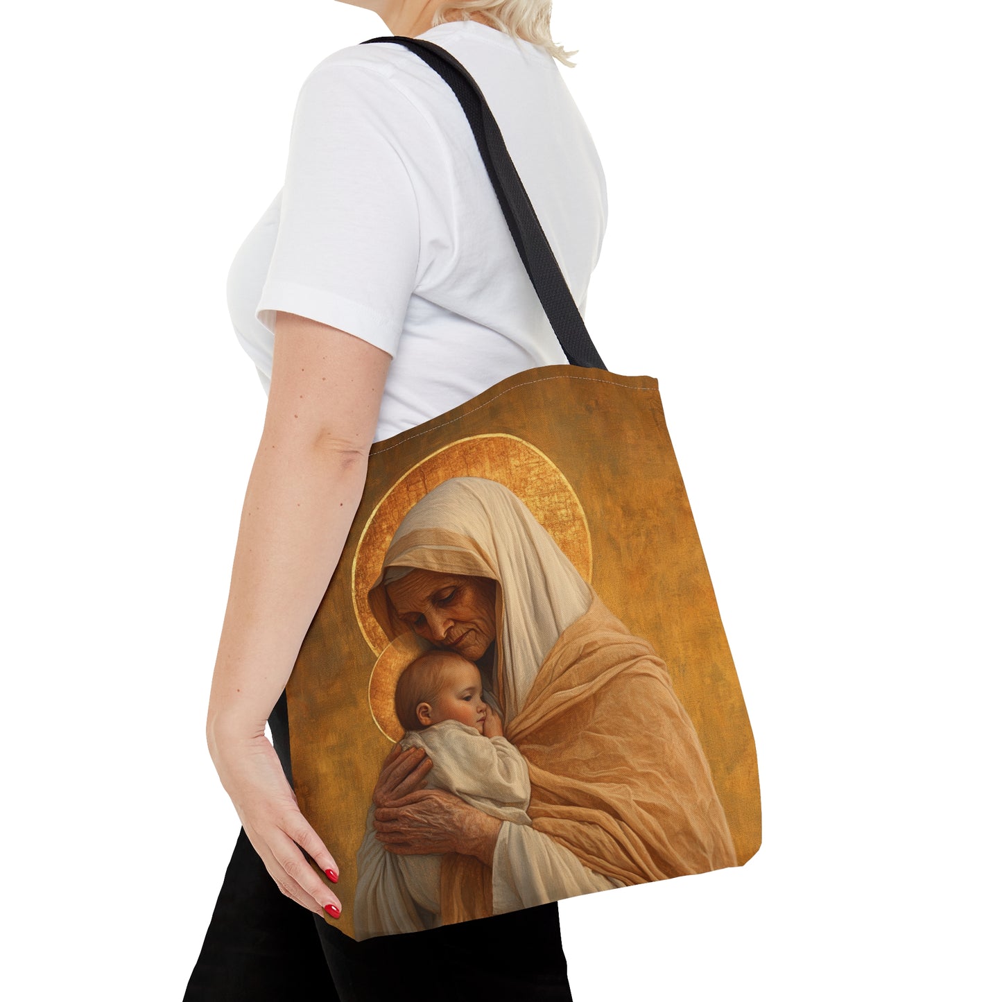 Saint Anna the Prophetess Tote Bag - Large Medium Small Faith Art Bag - Catholic Faith Purse - Religious - Prayer Bag - Devotional Purse