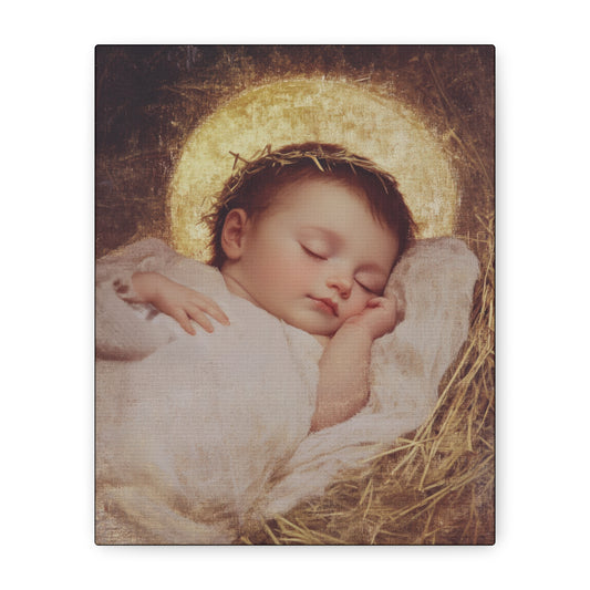 The Christ Child Born Into the Quiet of the World - Gallery Wrapped Canvas - Print - Religious Art for your Home - Catholic Art Print