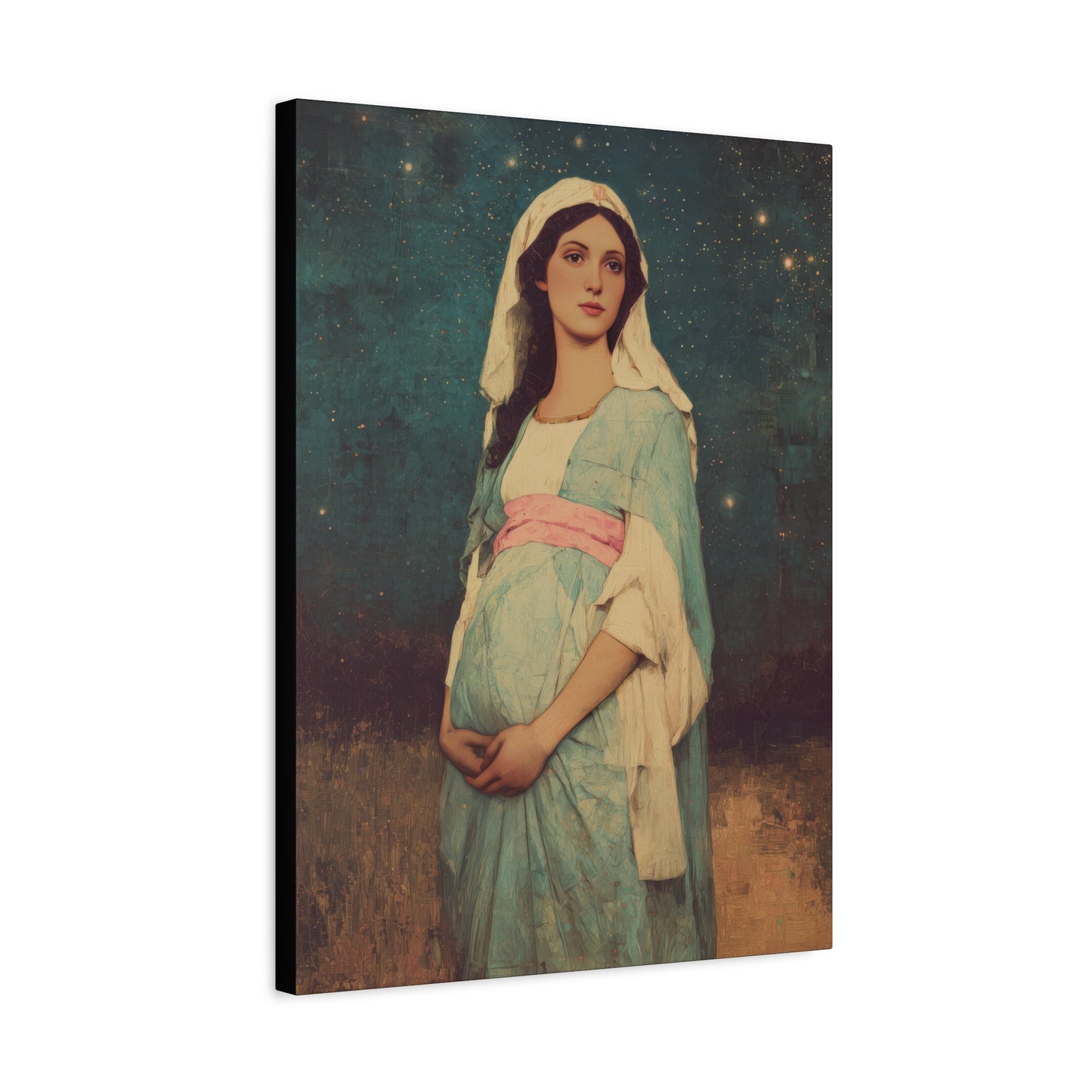 Our Lady of 'O' - Our Lady of Expectation - Mother Mary - Marian Art - Gallery Wrapped Canvas - Print - Catholic Art Print