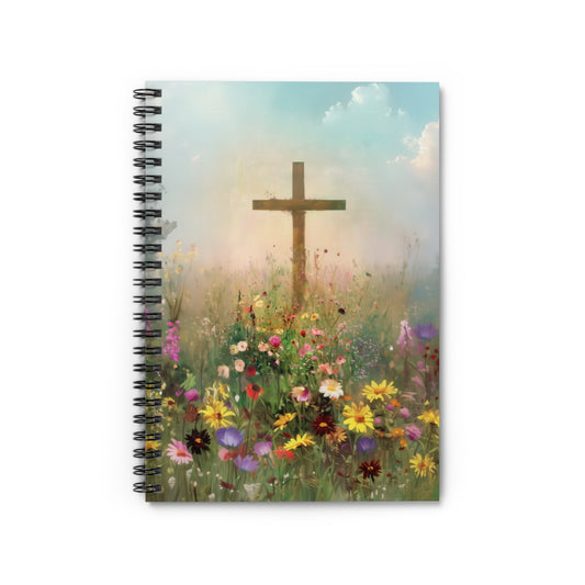 The Cross That Called the Earth to Life - Sanctified Souls Art - Religious Based Notebook - Spiral Notebook - Ruled Line - Prayer