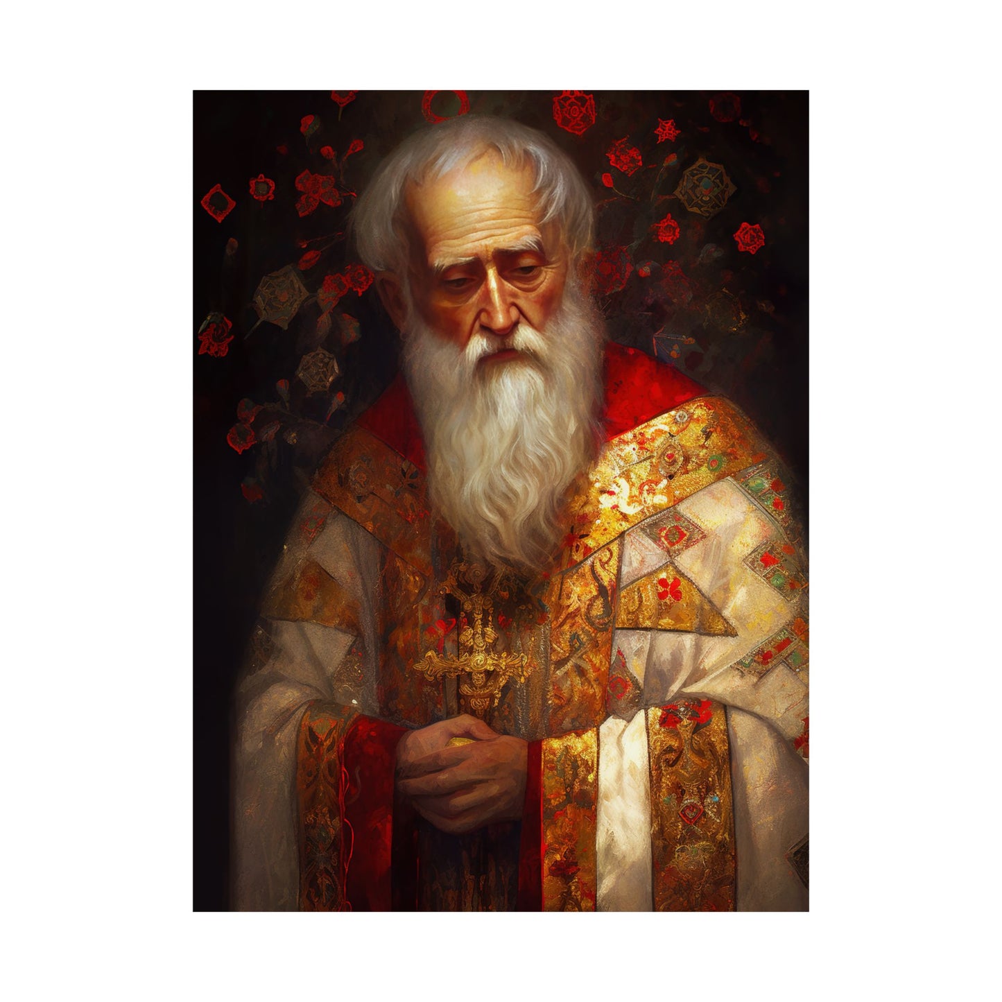Saint Nicholas Print - Sanctified Souls Print - Multiple Sizes - Premium Matte Vertical Posters