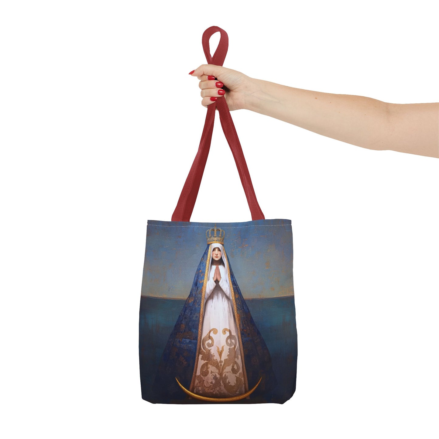 Virgen del Valle - Mother Mary  - Virgin of the Valley - Marian Art - Tote Bag - Large Medium Small Faith Art Bag - Tote Purse