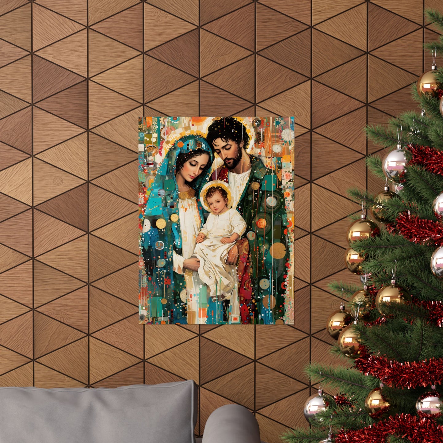 Eternal Light - Mary, Joseph, and the Christ Child - Sanctified Souls Print - Multiple Sizes - Premium Matte Vertical Posters - Holy Family
