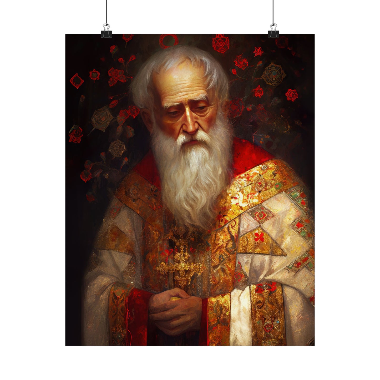 Saint Nicholas Print - Sanctified Souls Print - Multiple Sizes - Premium Matte Vertical Posters