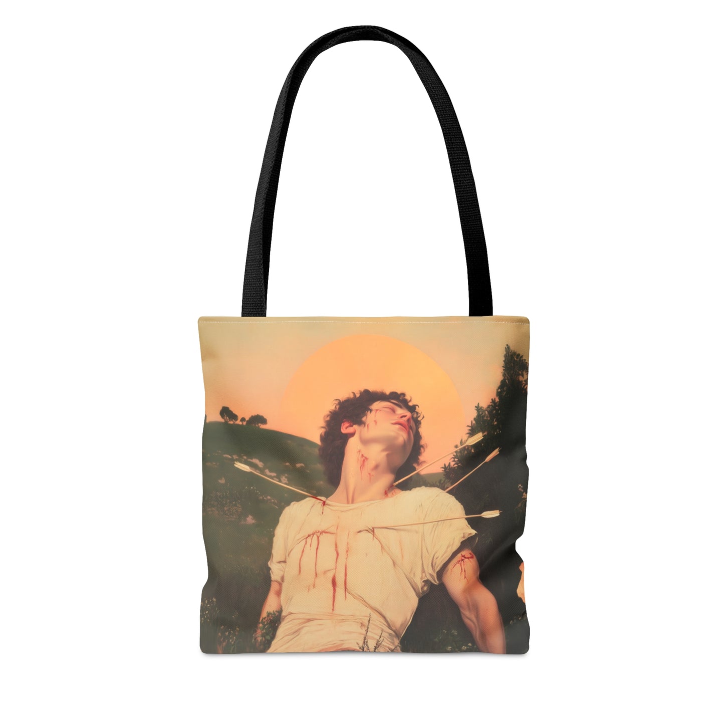 Saint Sebastian - Tote Bag - Large Medium Small Faith Art Bag - Bible Study Faith Purse - Double Sided