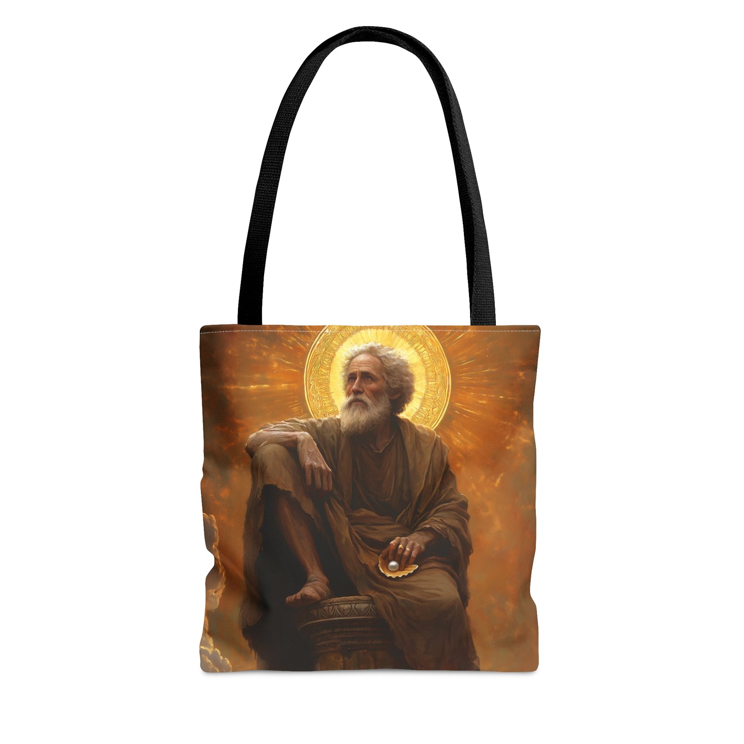 Saint Simeon Stylites Tote Bag - Large Medium Small Faith Art Bag - Catholic Faith Purse - Religious - Prayer Bag - Devotional Purse