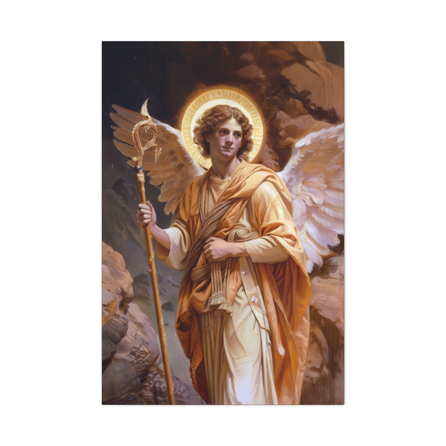 Saint Raphael the Archangel - Gallery Wrapped Canvas - Print - Religious Art for your Home - Catholic
