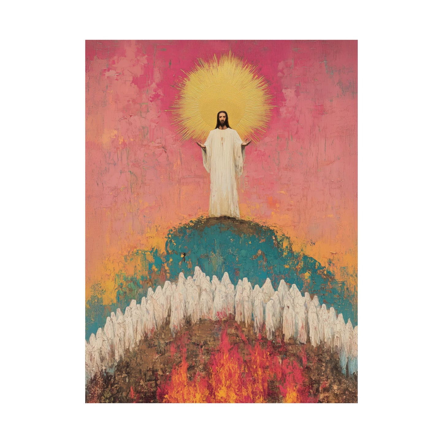 Light Pierced the Abyss - Sanctified Souls Print - Multiple Sizes - Premium Matte Vertical Posters - Catholic