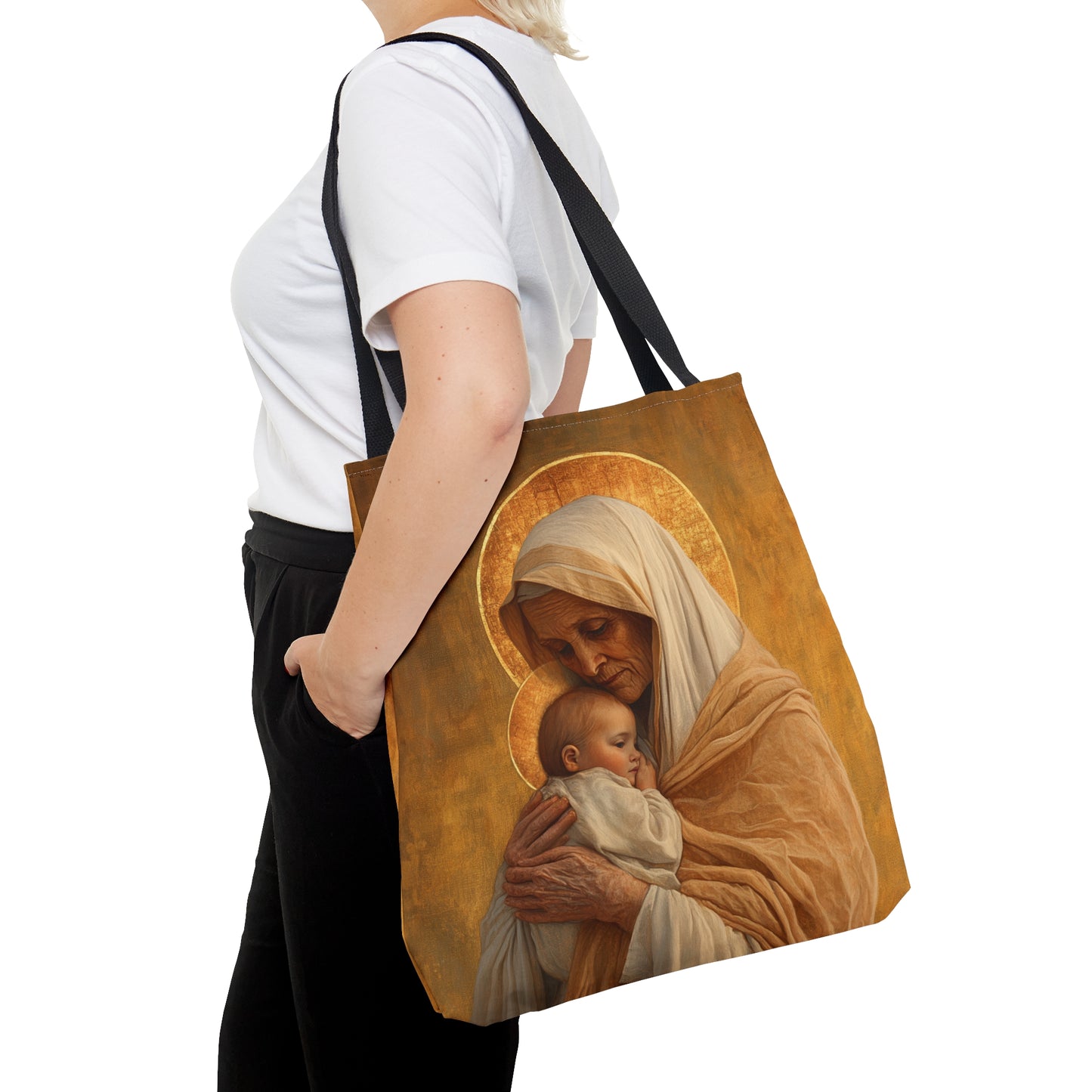 Saint Anna the Prophetess Tote Bag - Large Medium Small Faith Art Bag - Catholic Faith Purse - Religious - Prayer Bag - Devotional Purse