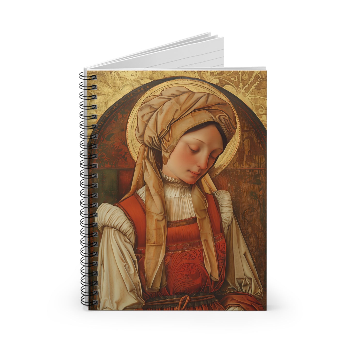 Saint Anne Line Spiral Journal - Sanctified Souls Art - Religious Based Notebook - Spiral Notebook - Anna Line