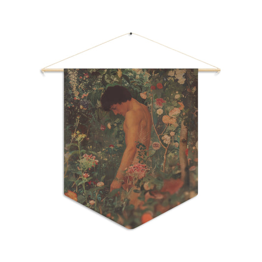 Saint Adam - Pennant / Banner / Wall Hanging - Prayer room art - Catholic Home Art - Large Saint Art - 18" x 21"