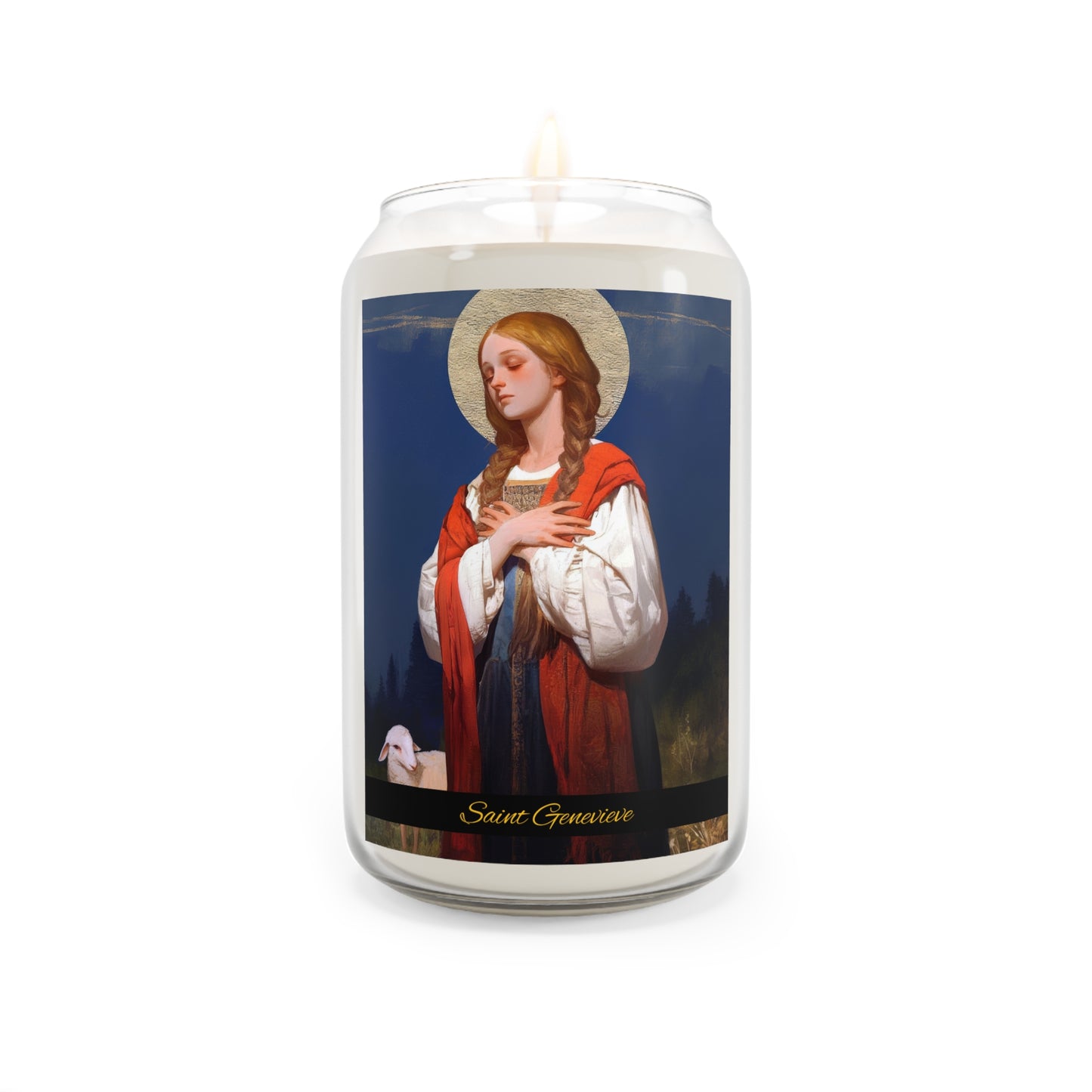 Saint Genevieve - Scented Prayer Candle, 13.75oz - Tall Size - Religious Prayer Candle