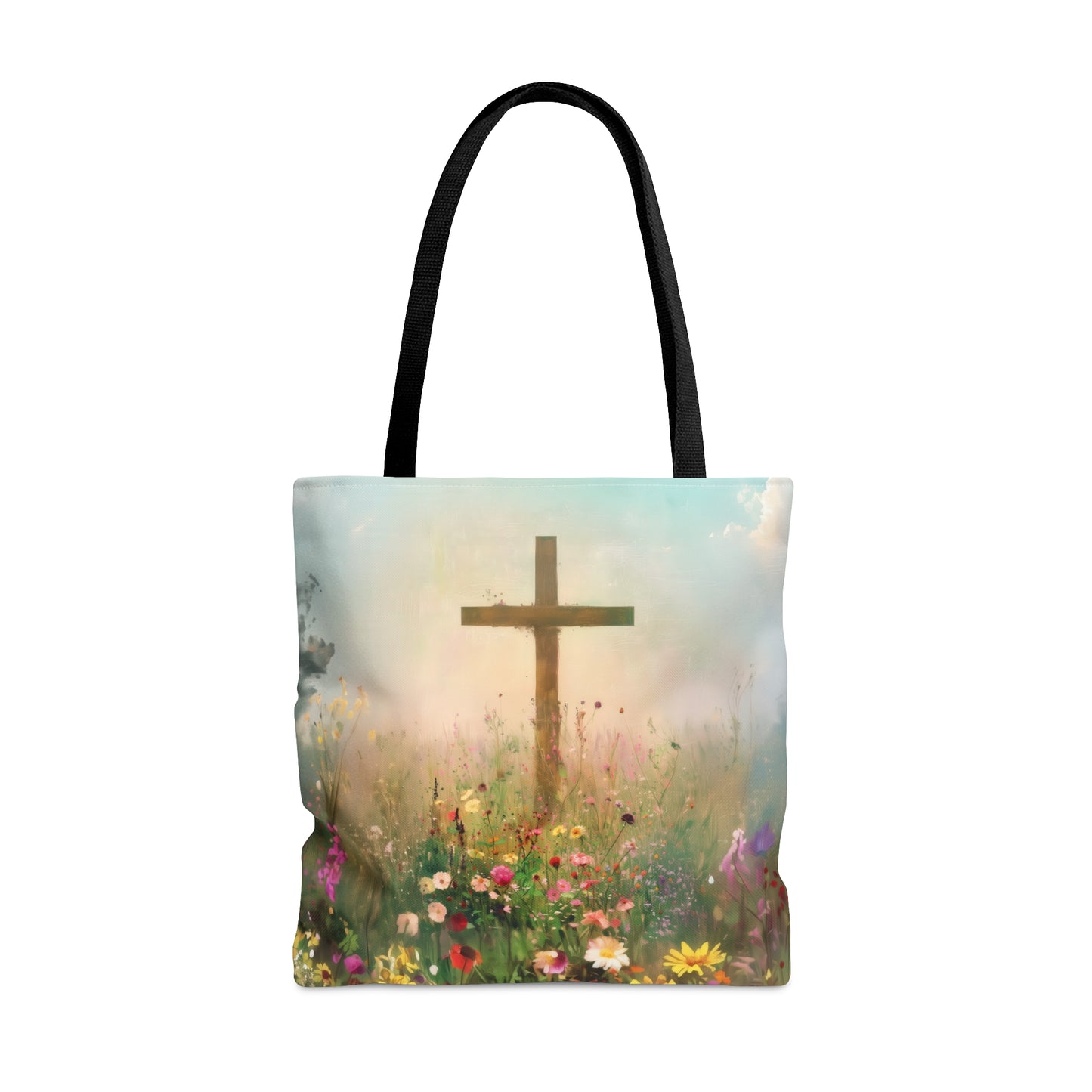The Cross That Called the Earth to Life Tote Bag - Large Medium Small Faith Art Bag - Catholic Faith Purse - Double Sided