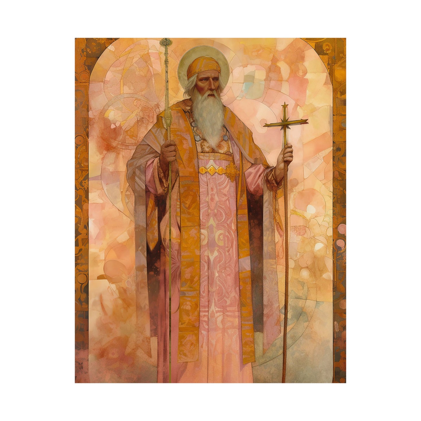 Saint Thorlak of Iceland Print - Sanctified Souls Print - Multiple Sizes - Premium Matte Vertical Posters