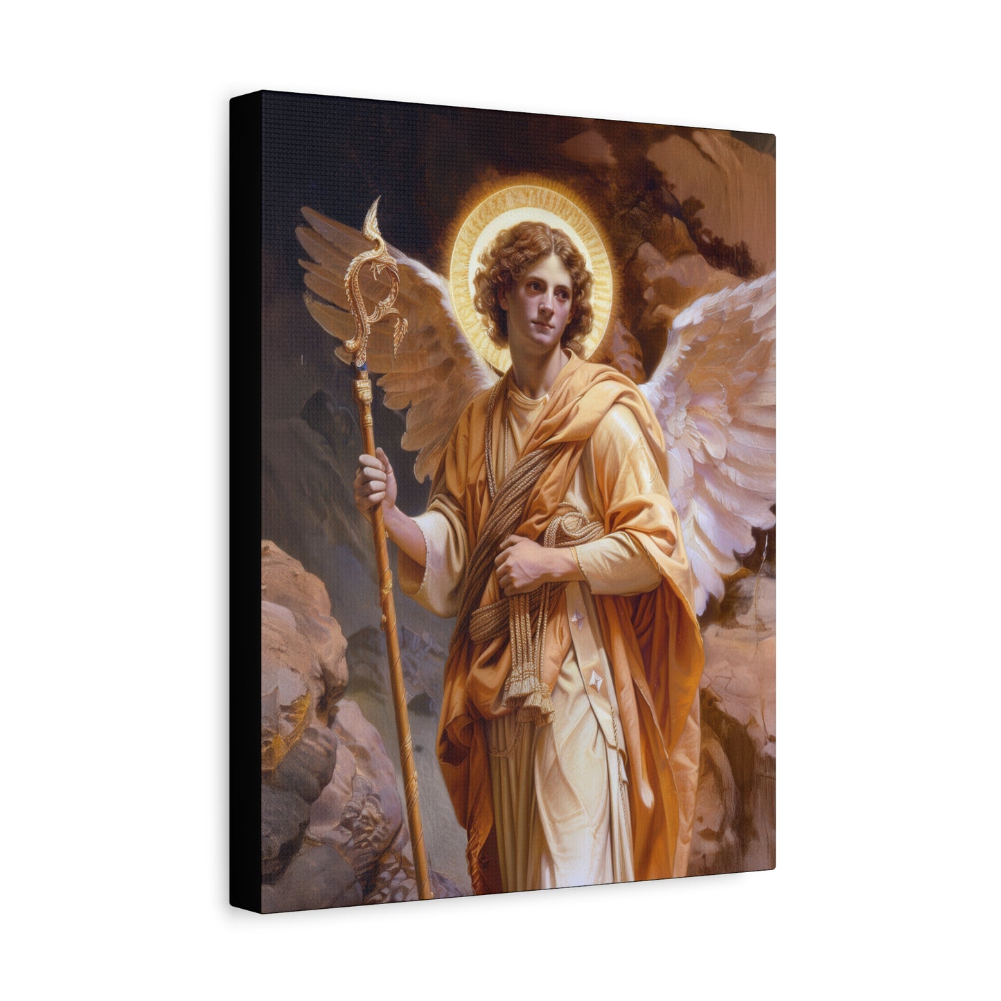 Saint Raphael the Archangel - Gallery Wrapped Canvas - Print - Religious Art for your Home - Catholic