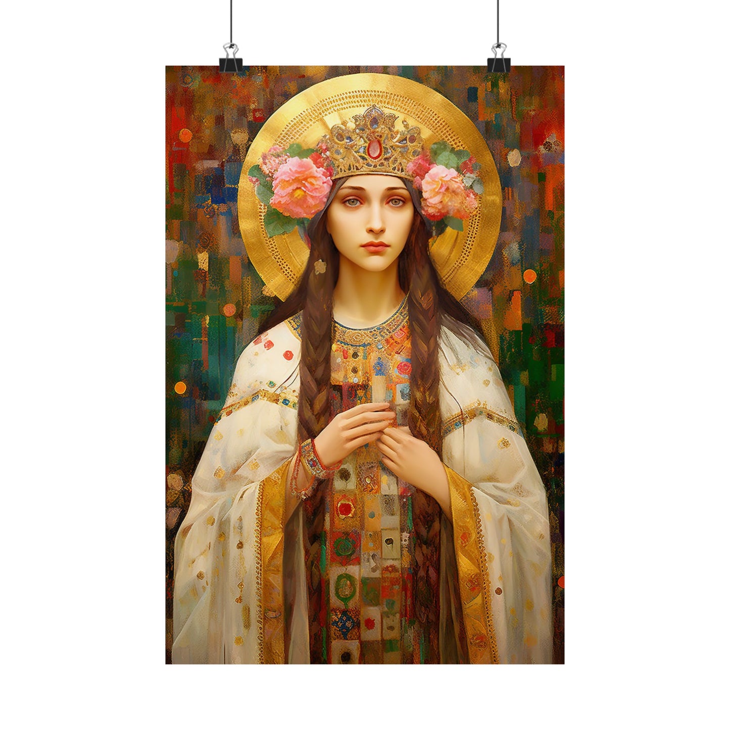 Saint Elizabeth of Hungary - Sanctified Souls Print - Multiple Sizes - Premium Matte Vertical Posters