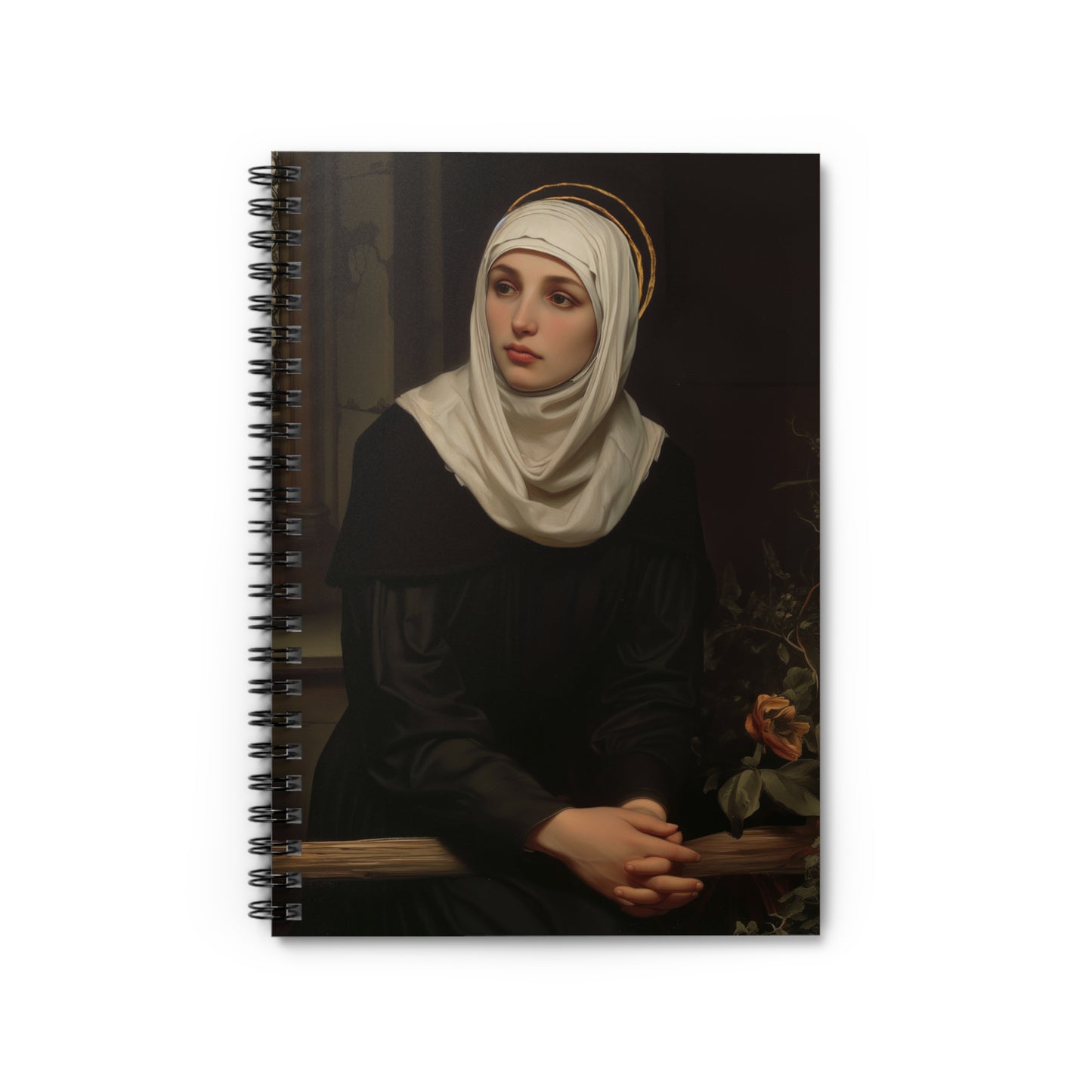 Saint Angela Merici - Sanctified Souls Art - Religious Based Notebook - Spiral Notebook - Ruled Line