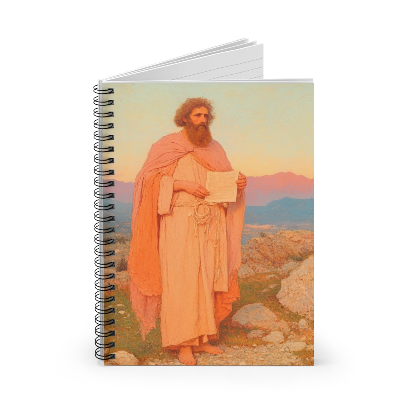 Obadiah - Keeper of the Lord's Warning and Mercy - Sanctified Souls Art - Religious Based Notebook - Spiral Notebook