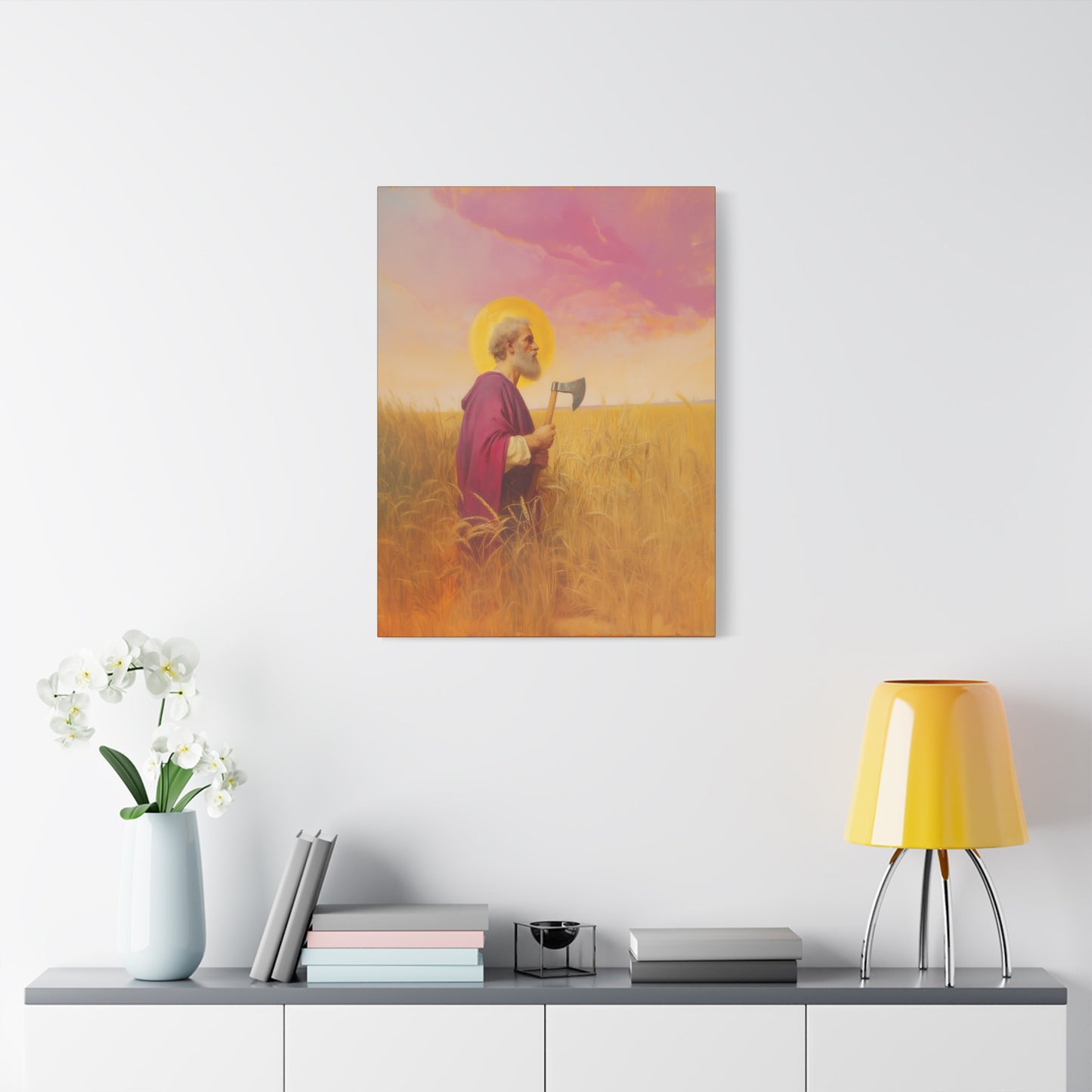 Saint Matthias -  Museum Wrapped Canvas - Sanctified Souls Print - Religious Art for your Home - Catholic Patron Saint Art