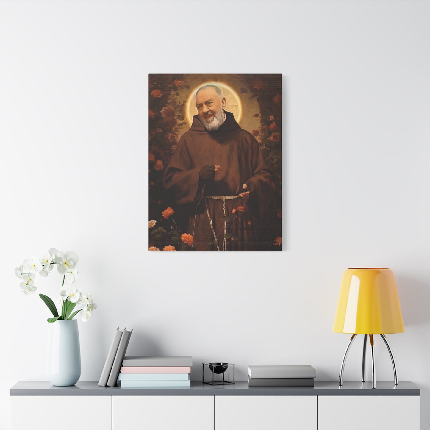 Saint Padre Pio - Museum Wrapped Canvas - Sanctified Souls Print - Religious Art for your Home