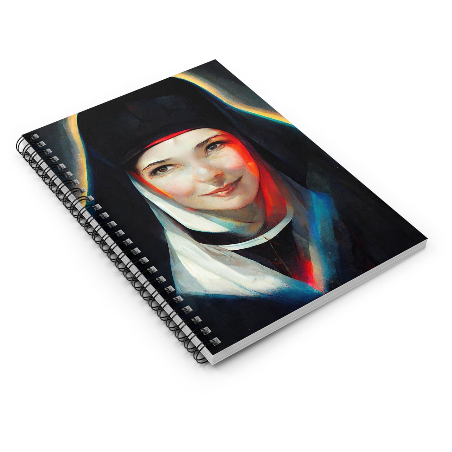 Saint Faustina Kowalska Journal - Sanctified Souls Art - Religious Based Notebook - Spiral Notebook - Ruled Line