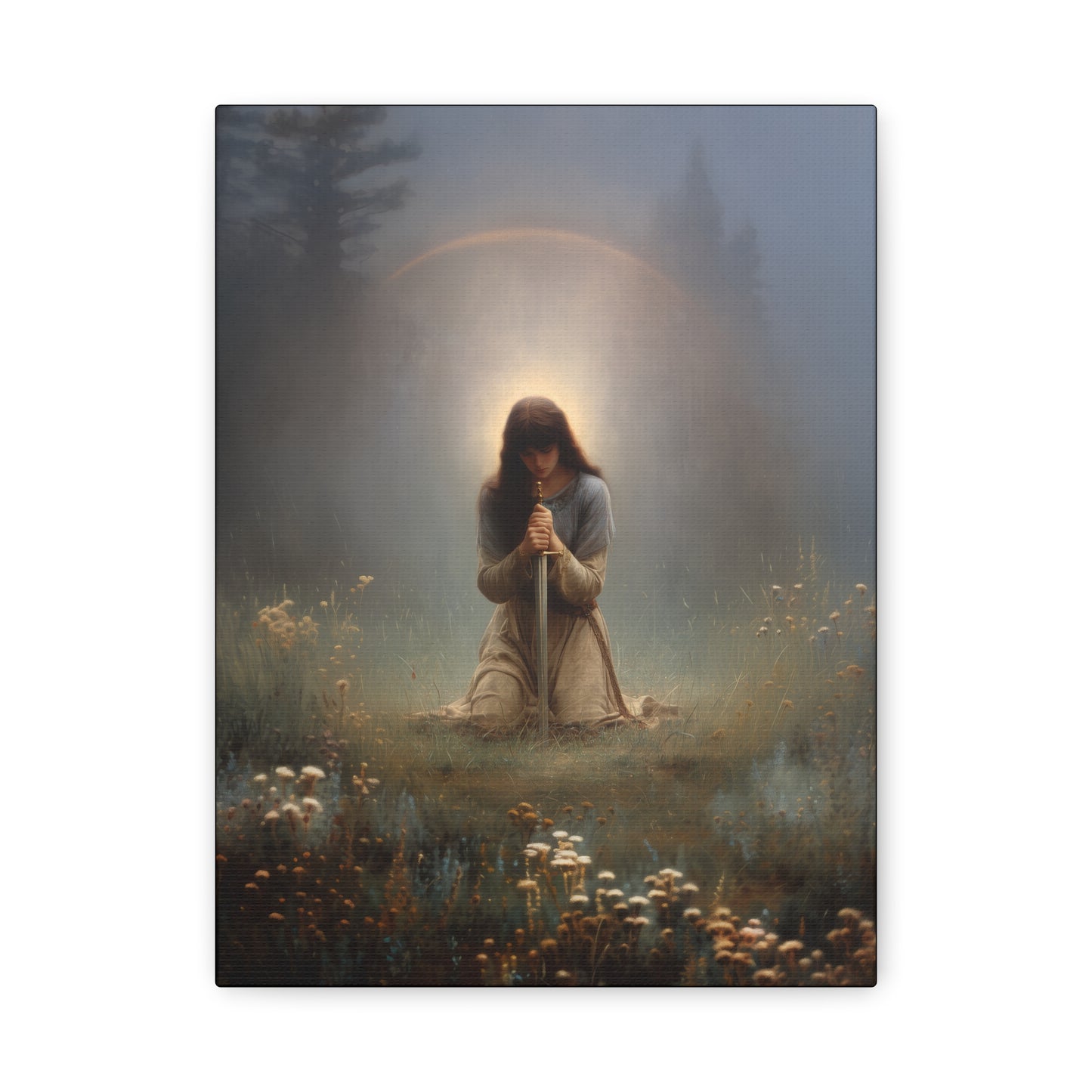 Saint Joan of Arc -  Museum Wrapped Canvas - Sanctified Souls Print - Religious Art for your Home - Catholic Patron Saint Art