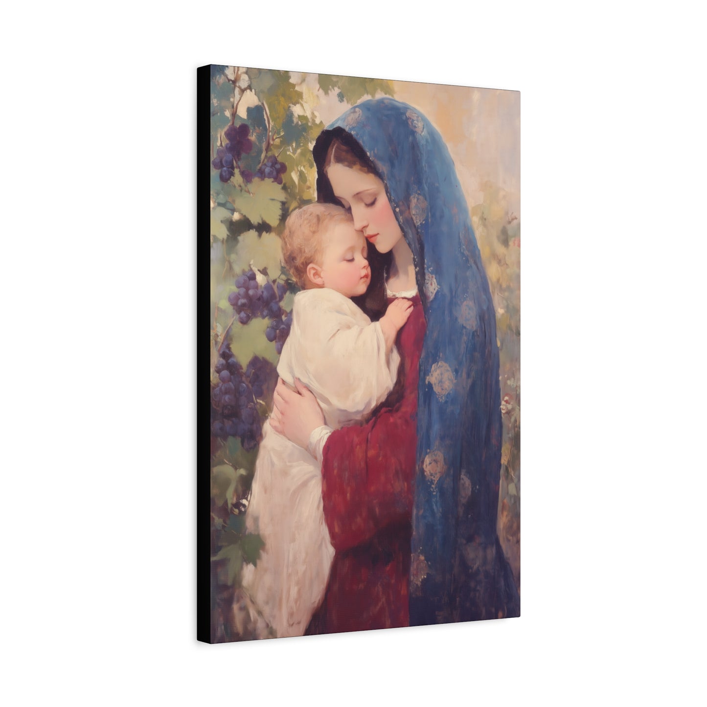 Our Lady of the Grapes / Out Lady of the Harvest - Gallery Wrapped Canvas - Print - Religious Art for your Home - Catholic Art