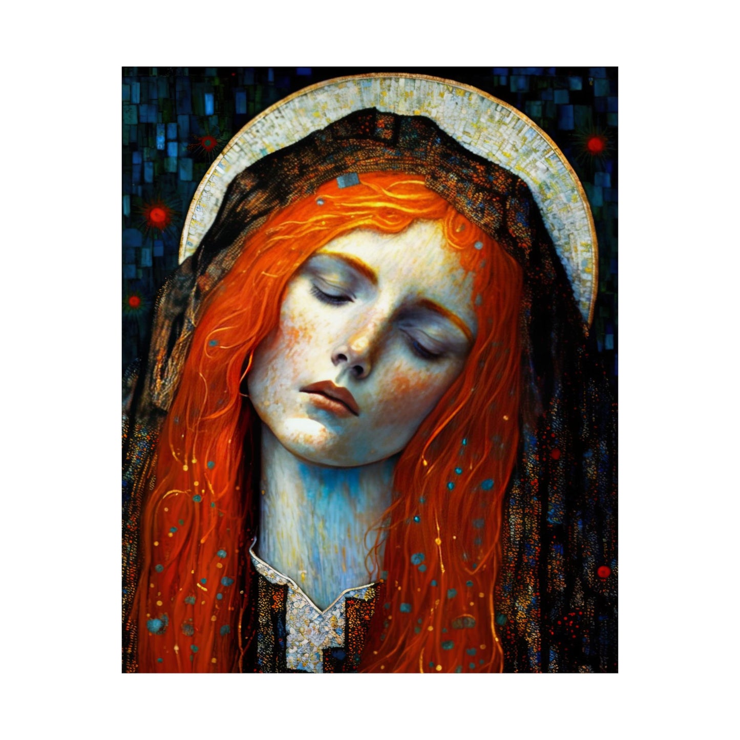 Embracing Grace - Saint Mary Magdalene Print - Sanctified Souls Print - Multiple Sizes - Premium Matte Vertical Posters