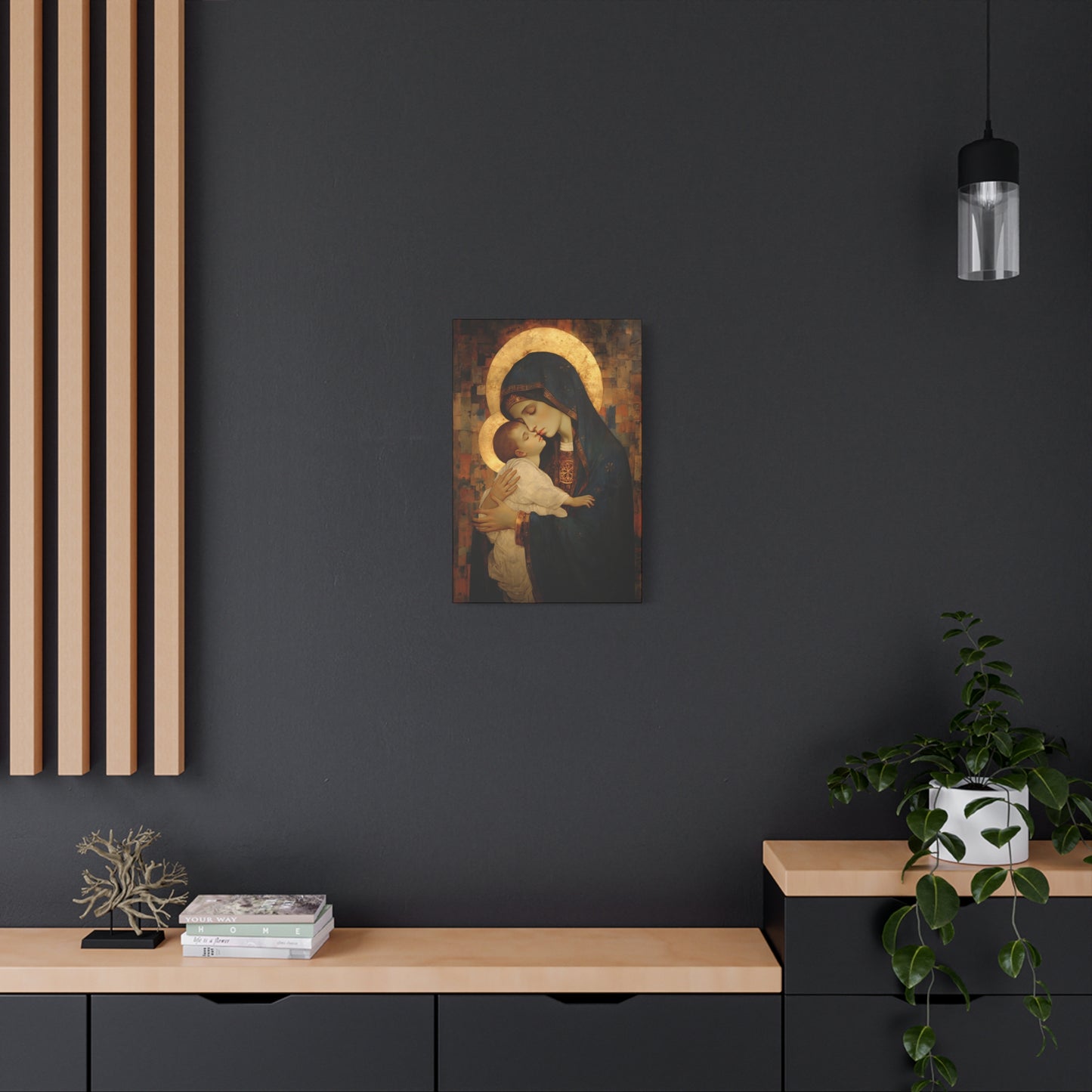 Mother of Mercy - Museum Wrapped Canvas - Sanctified Souls Print - Religious Art for your Home - The Virgin Mary and The Christ Child