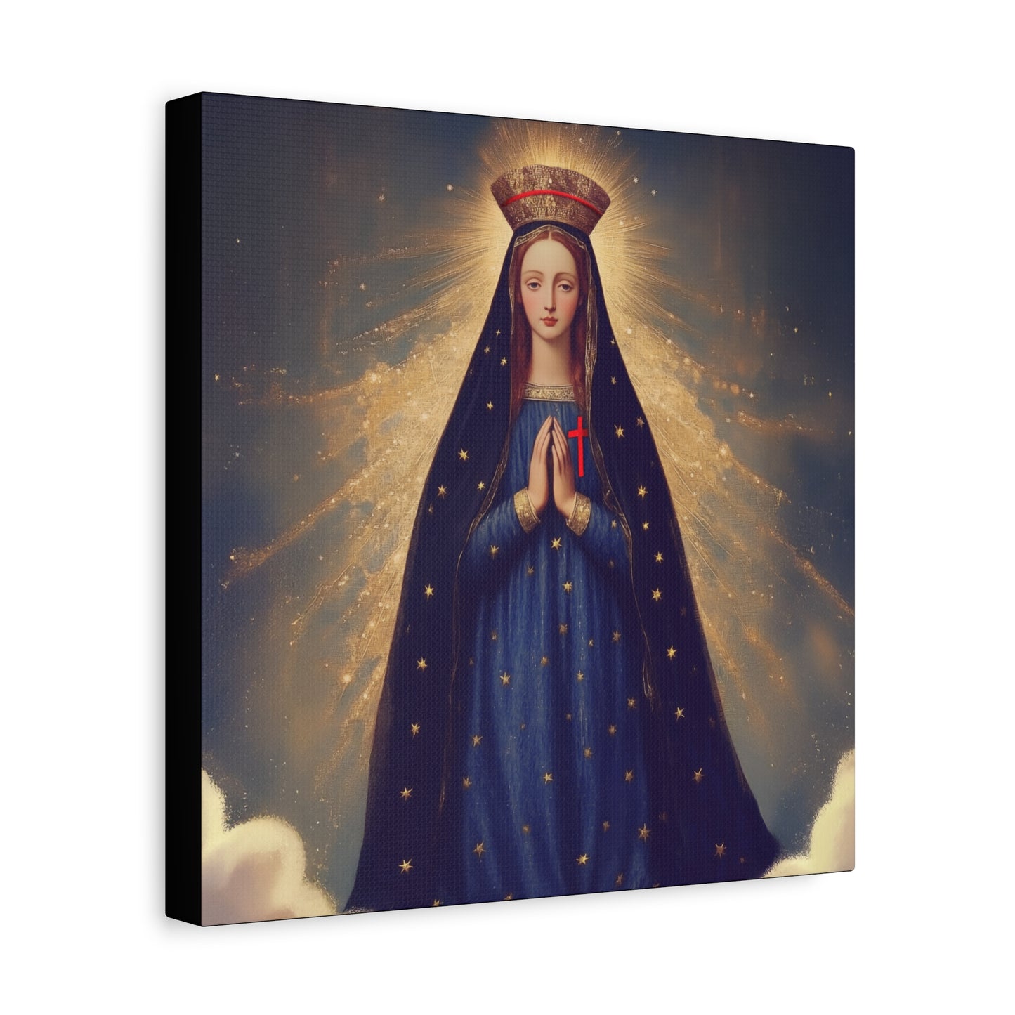 Our Lady of Pontmain - Multiple Sizes - Catholic Home art - Museum Wrapped Canvas - Sanctified Souls Print - Mother Mary Art