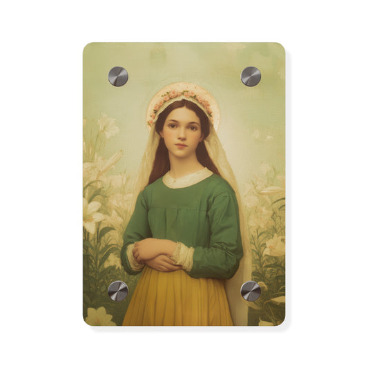 Saint Maria Goretti Wall Art Panel - Ready to Hang Acrylic Print - Catholic Saint Art - Patron Saint Print - No Frame needed