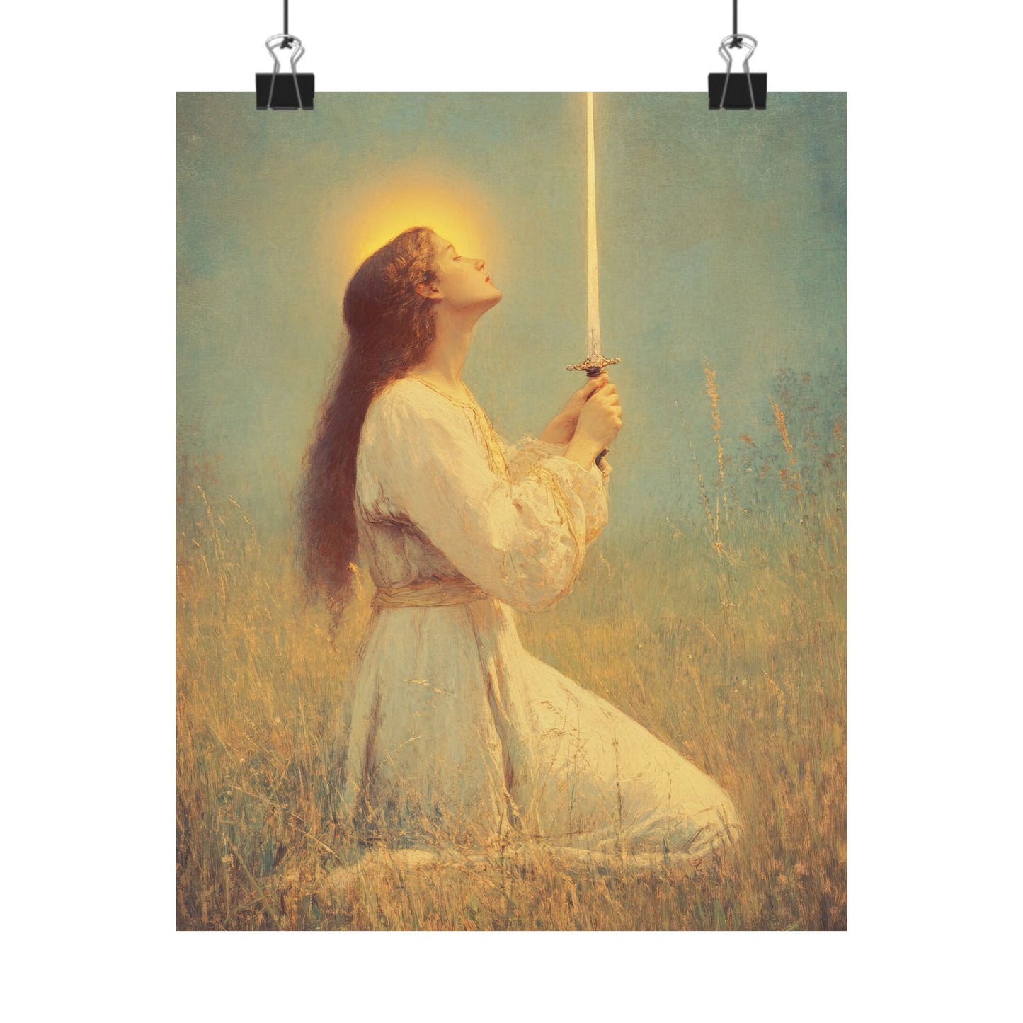 Saint Joan of Arc - Sanctified Souls Print - Multiple Sizes - Premium Posters - Catholic Art - Christian Home Decor Artwork