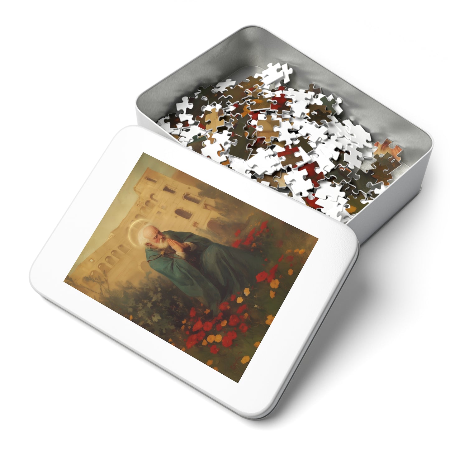 Saint Cyprian - Puzzle and Tin - Religious Jigsaw Puzzle (30, 110, 252, 500,1000) - Gift Catholic Families