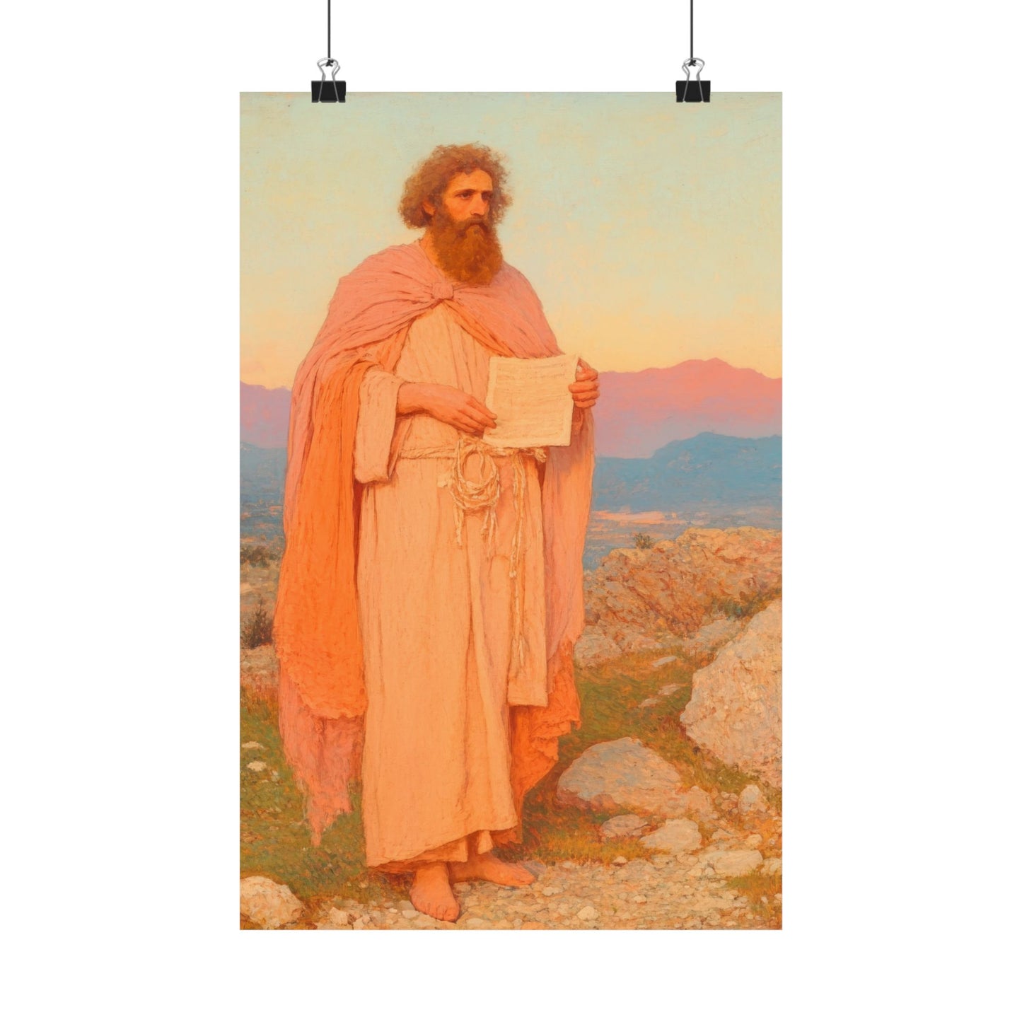 Obadiah - Keeper of the Lord's Warning and Mercy - Sanctified Souls Print - Multiple Sizes - Premium Matte Vertical Posters