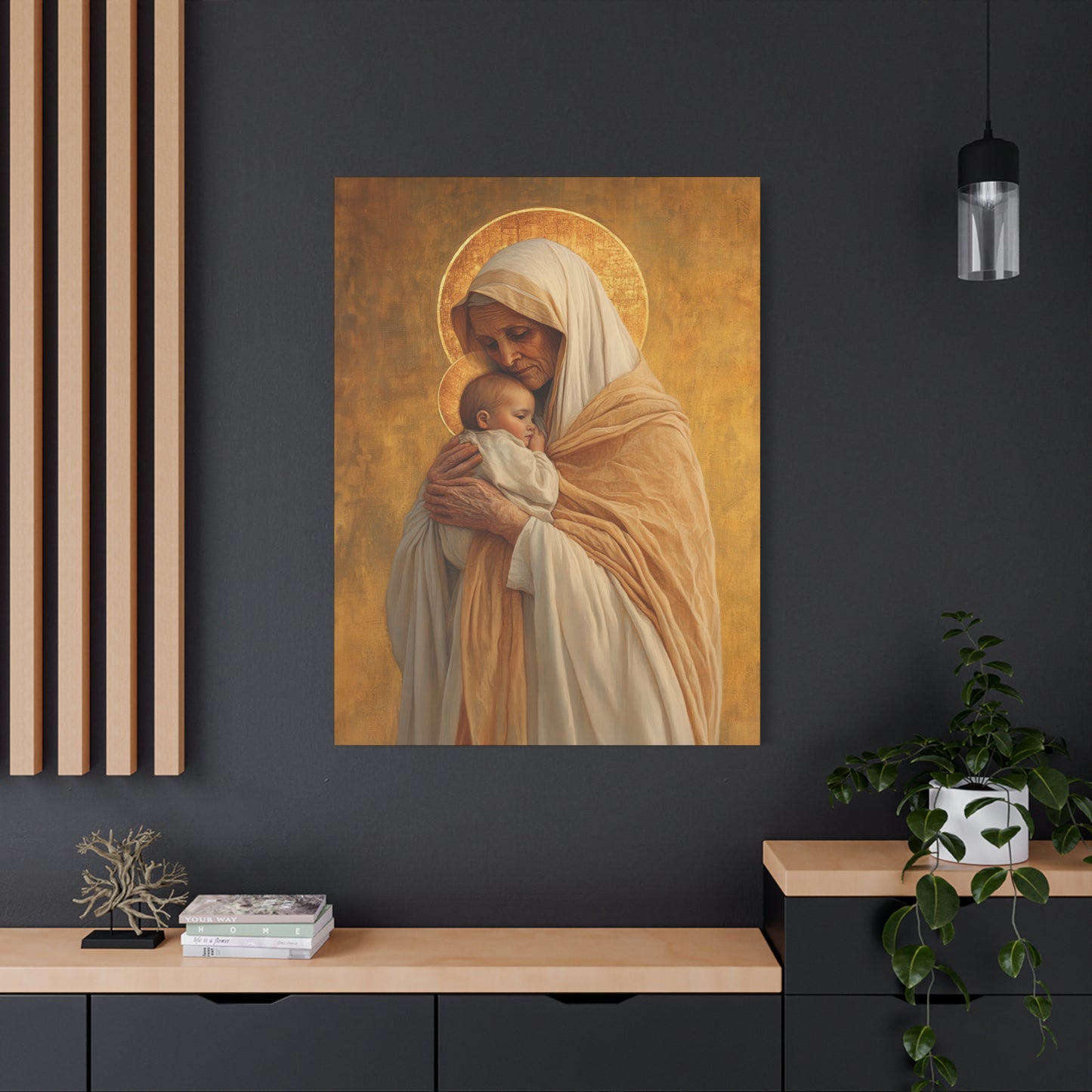 Saint Anna the Prophetess - Museum Wrapped Canvas - Print - Religious Art for your Home - Christian print - Prayer Room Art - Catholic