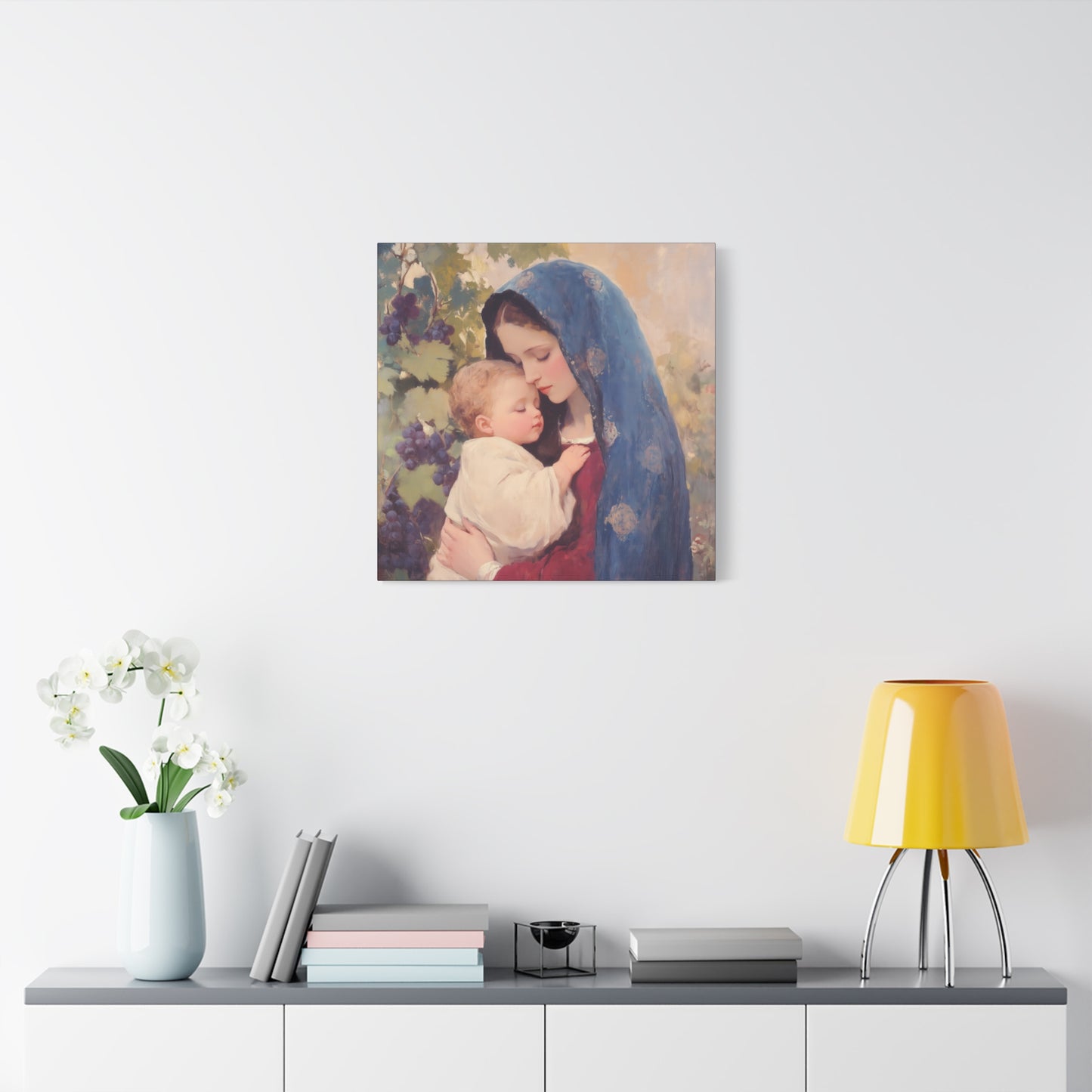 Our Lady of the Grapes / Out Lady of the Harvest - Gallery Wrapped Canvas - Print - Religious Art for your Home - Catholic Art