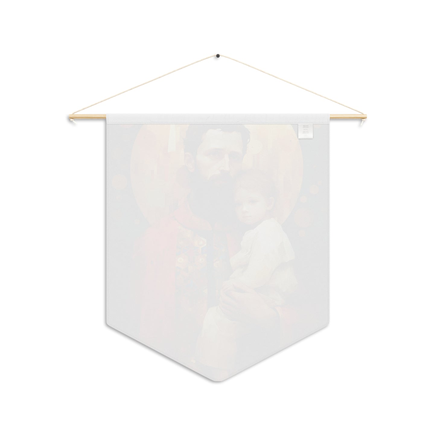 Saint Christopher and the Christ Child Wall Banner / Wall Hanging / Pennant - Religious Wall Tapestry - Catholic Art - 18" x 21"
