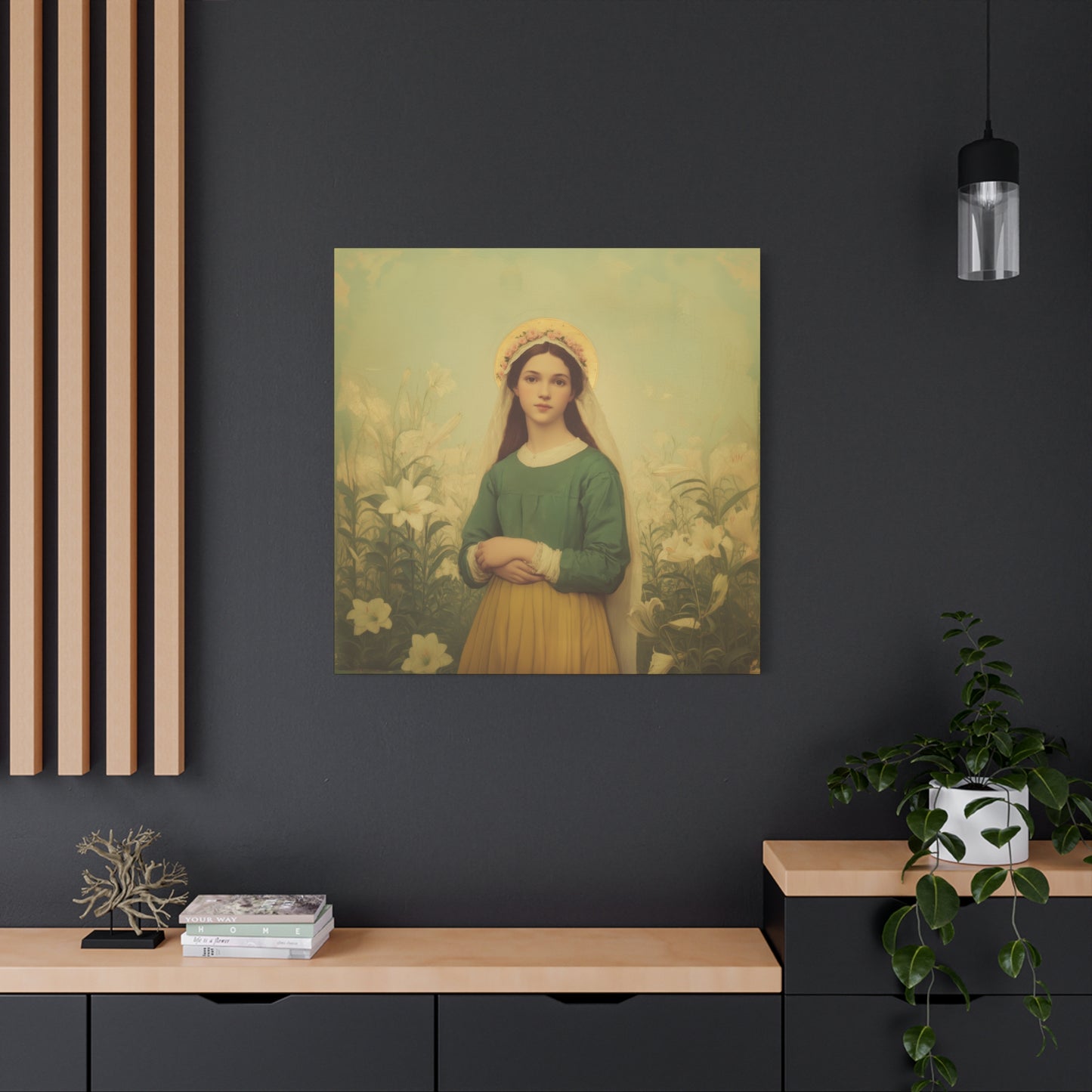 Saint Maria Goretti -  Museum Wrapped Canvas - Sanctified Souls Print - Religious Art for your Home - Catholic Patron Saint Art