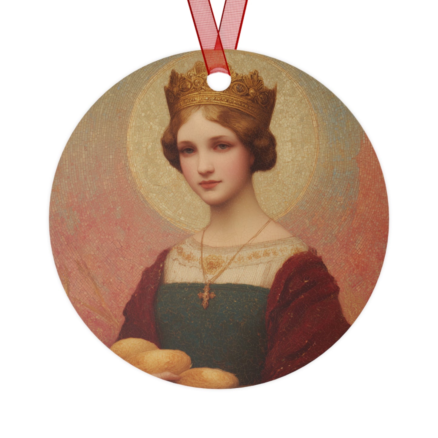 Saint Elizabeth of Hungary - Ornament - Religious Holiday Christmas Ornament and Keepsake - Double sided - Catholic Princess Saint
