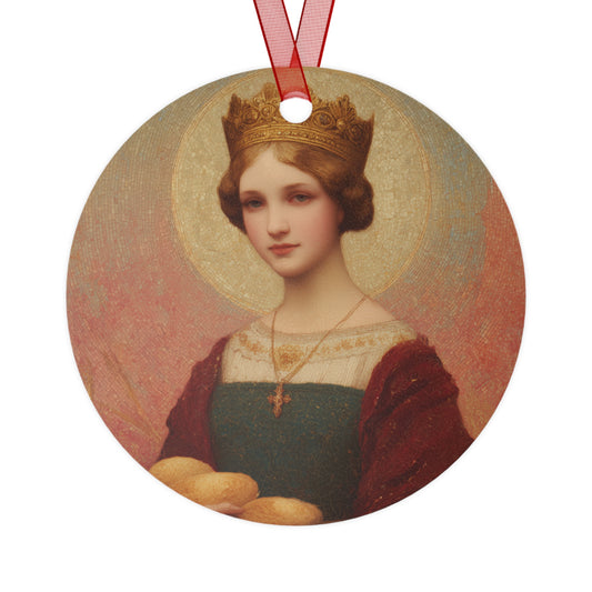 Saint Elizabeth of Hungary - Ornament - Religious Holiday Christmas Ornament and Keepsake - Double sided - Catholic Princess Saint