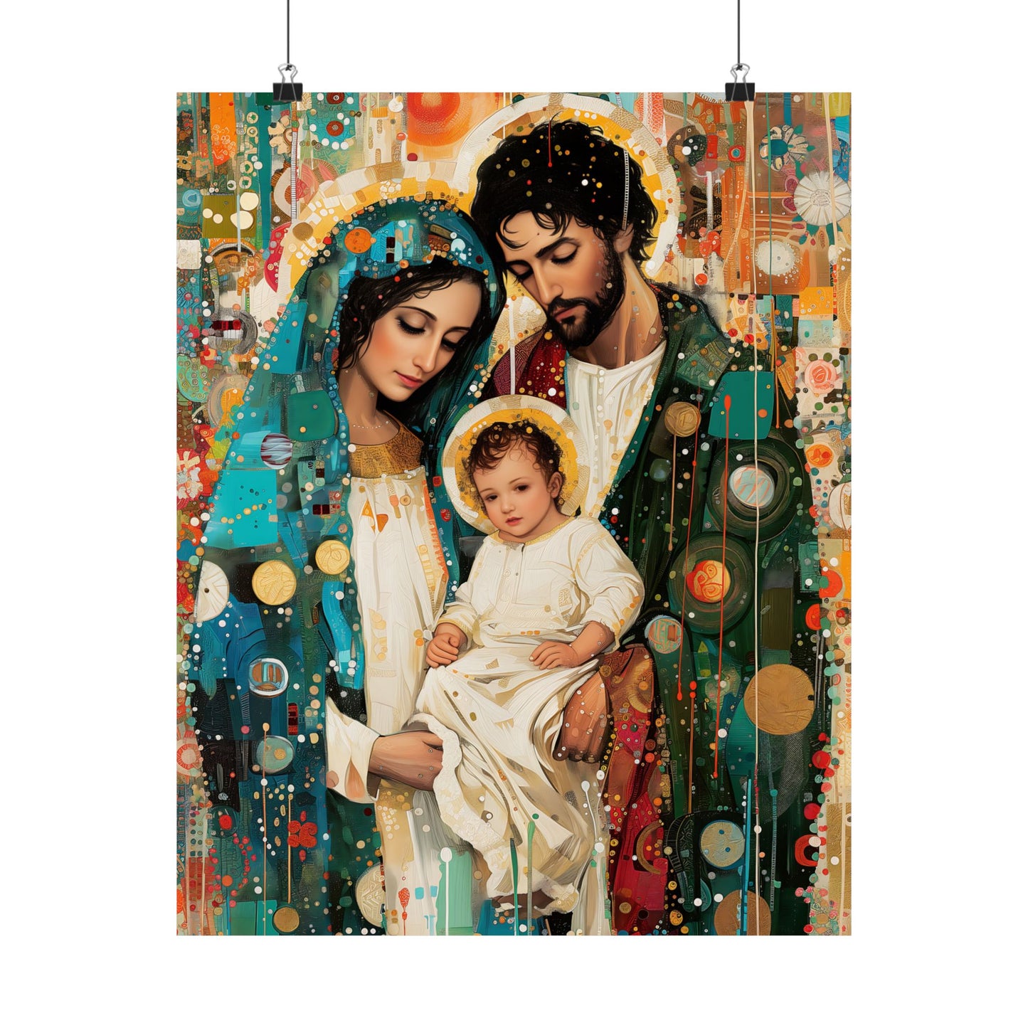Eternal Light - Mary, Joseph, and the Christ Child - Sanctified Souls Print - Multiple Sizes - Premium Matte Vertical Posters - Holy Family