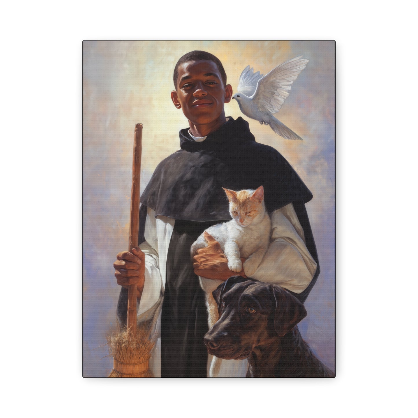 Saint Martin de Porres - Gallery Wrapped Canvas - Print - Religious Art for your Home - Catholic Art