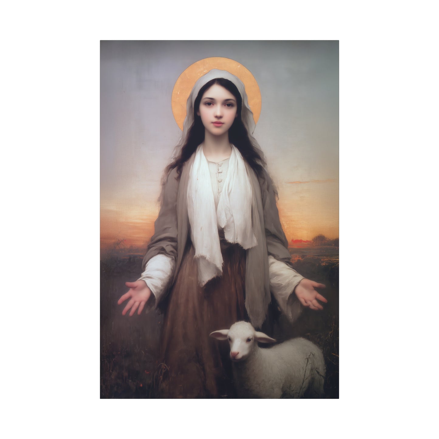 Saint Germaine Cousin - Gallery Wrapped Canvas - Print - Religious Art for your Home - Catholic Art