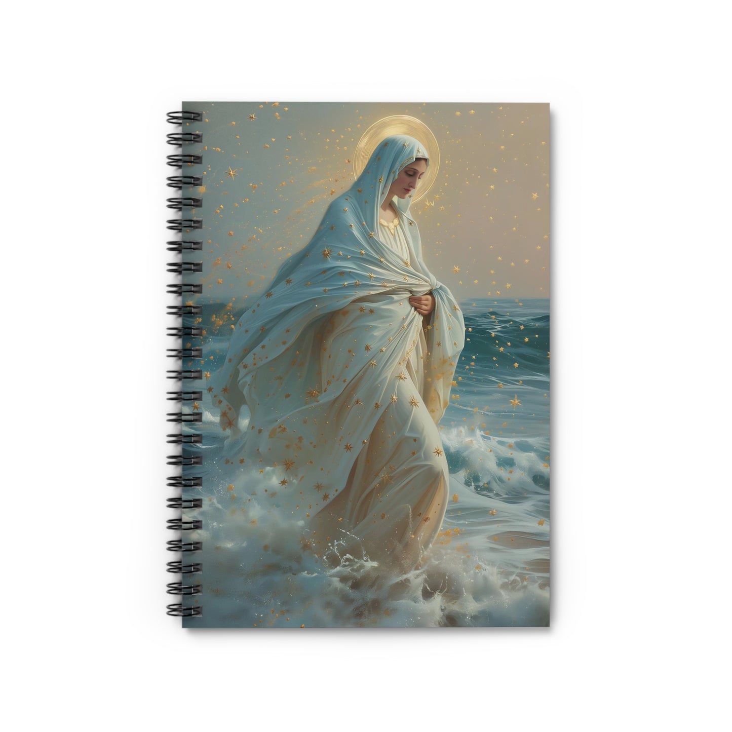 Guiding Light - Our Lady, Star of the Sea Journal - Our Lady Star of the Sea - Religious Based Notebook - Spiral Notebook - Ruled Line